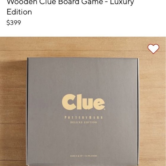 Pottery Barn Games Pottery Barn Wooden Clue Board Game Luxury